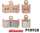 SET 2 COPPIE DI PASTIGLIE SINTERIZZATA RACING PISTA ANTERIORI BRAKING P1R928 YAMAHA R1 MT-01